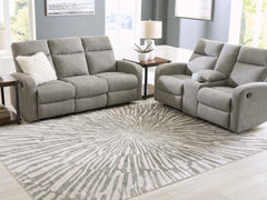 Family Deals Furniture - Ashley Furniture - Verland Rug - Washable 7'6" x 9'6" Area Rug / Gray/White - R407431