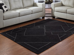 Family Deals Furniture - Ashley Furniture - Marav Rug - 5' x 7' Area Rug / Black/White - R407532