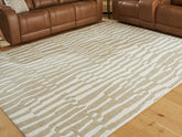 Family Deals Furniture - Ashley Furniture - Corrbell Rug - 7'8" x 10' Area Rug / Beige/White - R407631