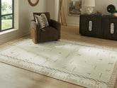 Family Deals Furniture - Ashley Furniture - Dot Rug - 5' x 7' Area Rug / Cream/Brown/Taupe - R407652