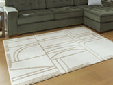 Family Deals Furniture - Ashley Furniture - Farongrove Rug - 5'3" x 7' Area Rug / Ivory/Beige - R407672