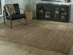 Family Deals Furniture - Ashley Furniture - Merrittman Rug - 7'8" x 10' Area Rug / Brown/Ivory - R407701
