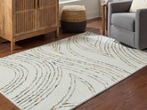 Family Deals Furniture - Ashley Furniture - Deenbury Rug - 7'8" x 10' Area Rug / Ivory/Green/Brown - R407861
