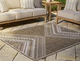 Family Deals Furniture - Ashley Furniture - Dunsler Rug - 5' x 7' Rug / Brown/Cream - R900012