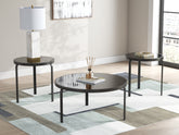 Family Deals Furniture - Ashley Furniture - Dorylin Table (Set of 3) - Occasional Table Set (3/CN) / Black - T139-13