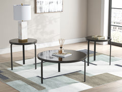 Family Deals Furniture - Ashley Furniture - Dorylin Table (Set of 3) - Occasional Table Set (3/CN) / Black - T139-13