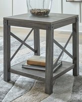 Family Deals Furniture - Ashley Furniture - Freedan End Table - Square End Table / Grayish Brown - T175-2