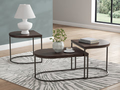 Family Deals Furniture - Ashley Furniture - Vanmore Table (Set of 3) - Occasional Table Set (3/CN) / Dark Brown - T199-13