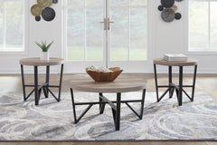 Family Deals Furniture - Ashley Furniture - Deanlee Table (Set of 3) - Occasional Table Set (3/CN) / Grayish Brown/Black - T235-13