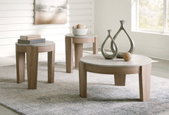 Family Deals Furniture - Ashley Furniture - Guystone Table (Set of 3) - Occasional Table Set (3/CN) / Light Brown - T237-13