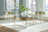 Family Deals Furniture - Ashley Furniture - Jettaya Table (Set of 3) - Occasional Table Set (3/CN) / Brushed Brass - T285-13