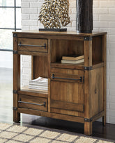 Family Deals Furniture - Ashley Furniture - Roybeck Accent Cabinet - Accent Cabinet / Light Brown/Bronze - T411-40