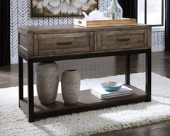Family Deals Furniture - Ashley Furniture - Johurst Sofa/Console Table - Sofa Table / Grayish Brown - T444-4