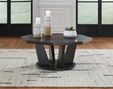 Family Deals Furniture - Ashley Furniture - Chasinfield Coffee Table - Octagon Cocktail Table / Dark Brown - T458-8