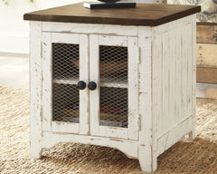 Family Deals Furniture - Ashley Furniture - Wystfield End Table - Rectangular End Table / White/Brown - T459-3