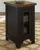 Family Deals Furniture - Ashley Furniture - Valebeck Chairside End Table - Chair Side End Table / Black/Brown - T468-7