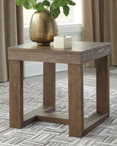 Family Deals Furniture - Ashley Furniture - Cariton End Table - Square End Table / Gray - T471-2