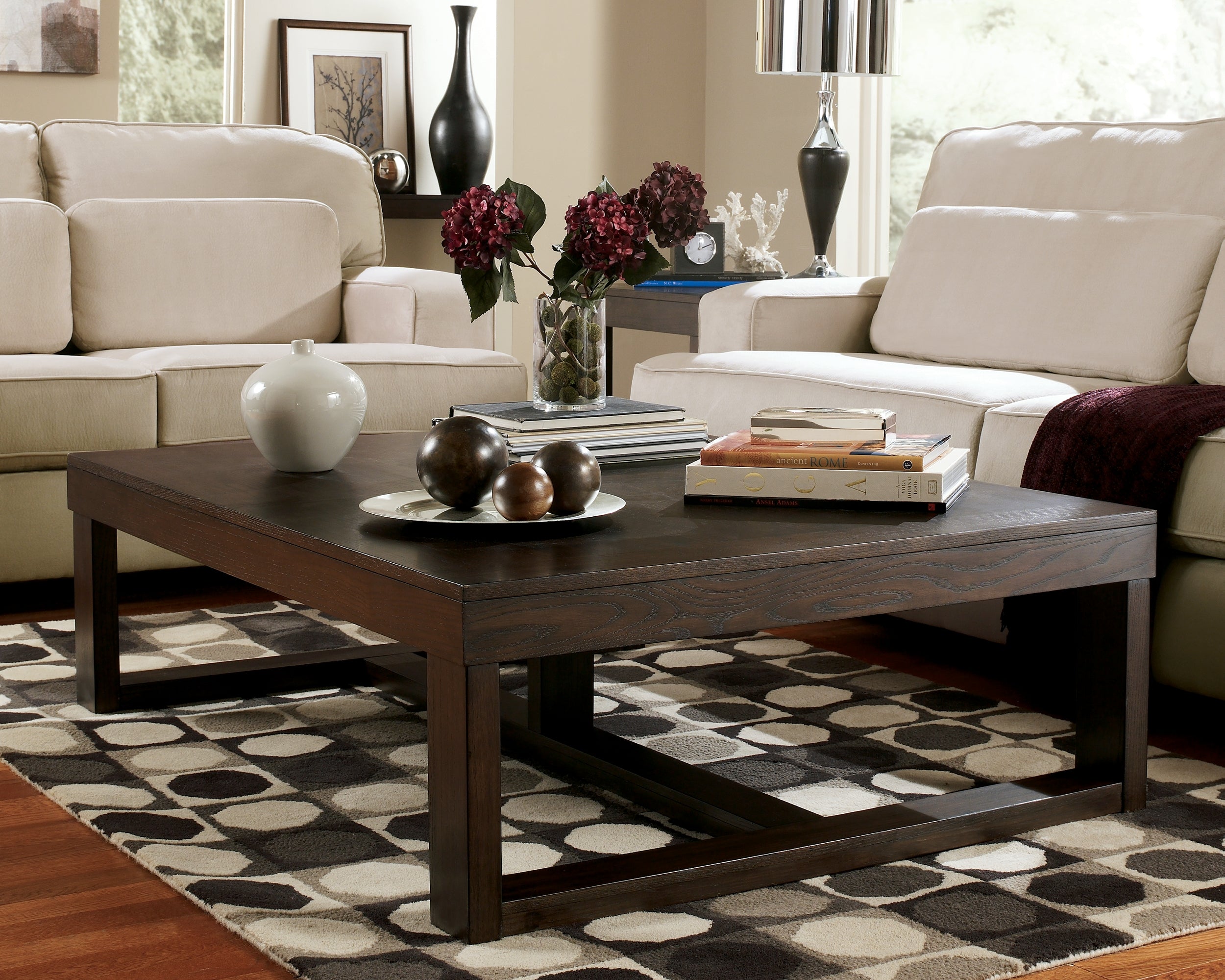Family Deals Furniture - Ashley Furniture - Watson Coffee Table - Rectangular Cocktail Table / Dark Brown - T481-1