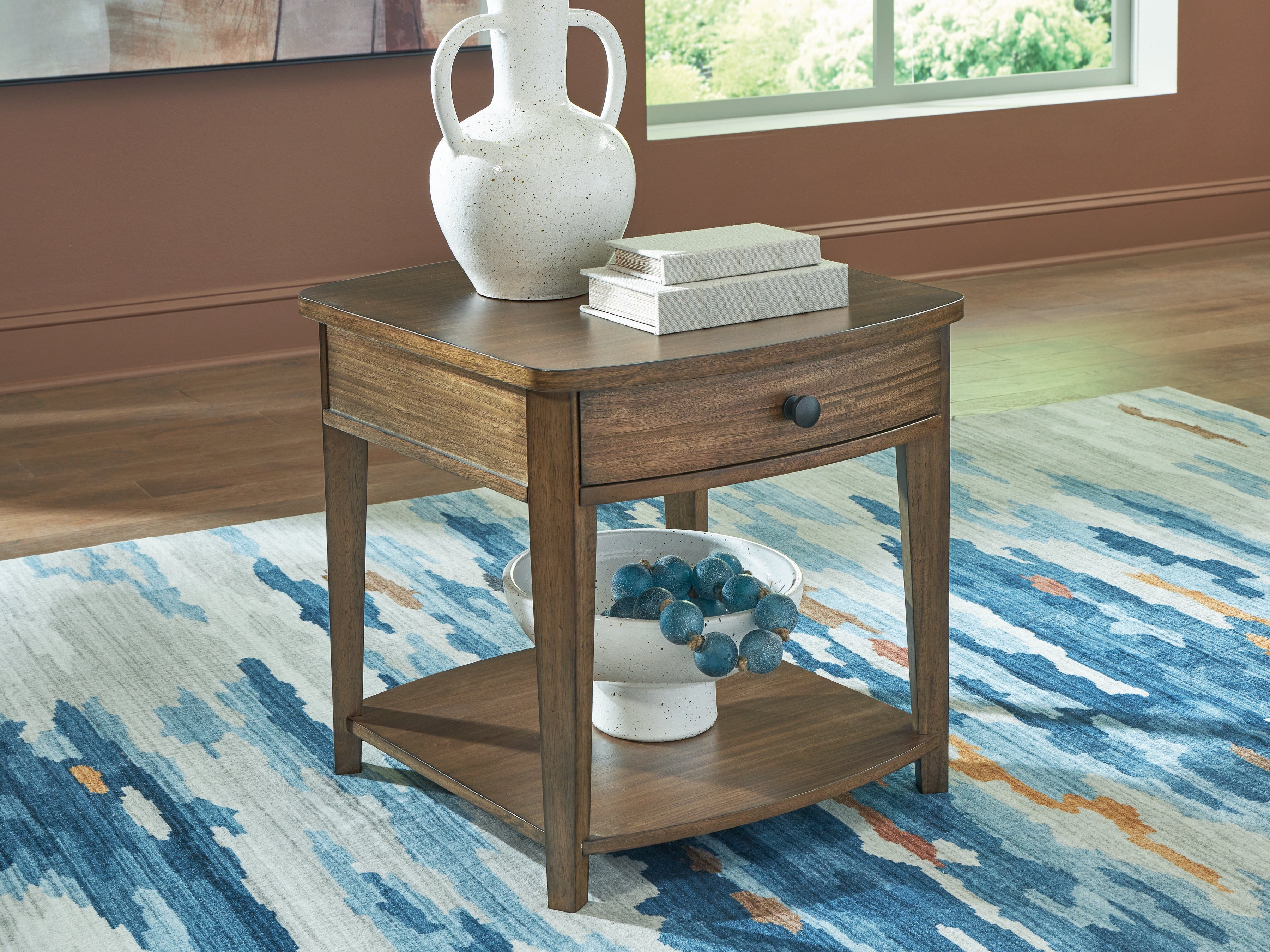 Family Deals Furniture - Ashley Furniture - Burkbyer End Table - Rectangular End Table / Brown - T513-3