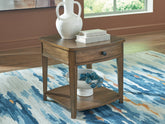 Family Deals Furniture - Ashley Furniture - Burkbyer End Table - Rectangular End Table / Brown - T513-3