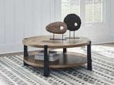 Family Deals Furniture - Ashley Furniture - Ridgester Coffee Table - Round Cocktail Table - T518-8