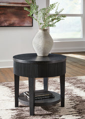 Family Deals Furniture - Ashley Furniture - Marstream End Table - Round End Table / Black - T551-6