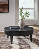 Family Deals Furniture - Ashley Furniture - Marstream Coffee Table - Round Cocktail Table / Black - T551-8
