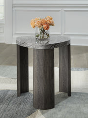 Family Deals Furniture - Ashley Furniture - Surmour End Table - Triangle End Table / Gray/Brown - T600-6