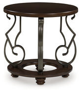Family Deals Furniture - Ashley Furniture - Frallyn End Table - Round End Table / Dark Brown - T623-6