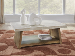 Family Deals Furniture - Ashley Furniture - Brendalhouse Coffee Table - Rectangular Cocktail Table / Light Brown - T642-1