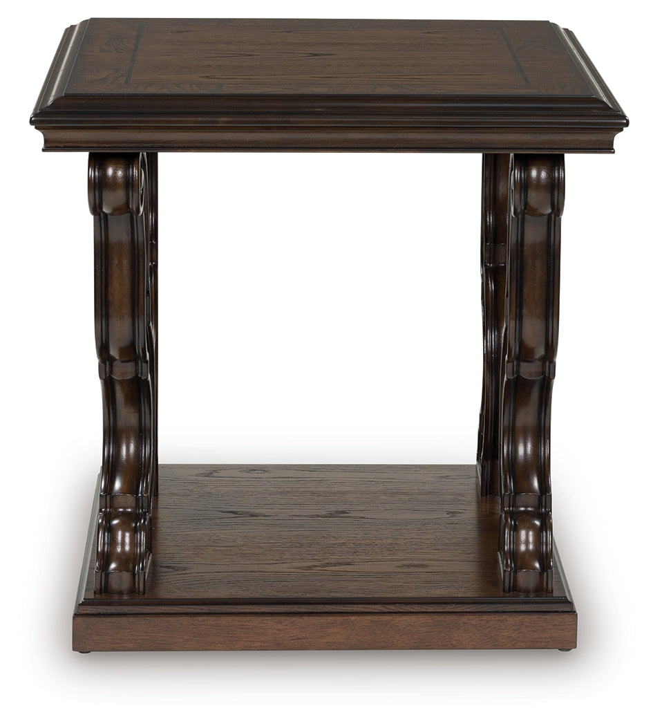Family Deals Furniture - Ashley Furniture - Maylee End Table - Square End Table / Dark Brown - T647-2