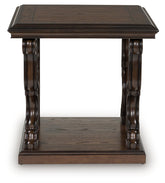 Family Deals Furniture - Ashley Furniture - Maylee End Table - Square End Table / Dark Brown - T647-2
