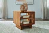 Family Deals Furniture - Ashley Furniture - Dressonni End Table - Square End Table / Brown - T690-2