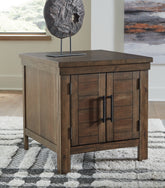 Family Deals Furniture - Ashley Furniture - Moriville End Table - Rectangular End Table / Grayish Brown - T731-3