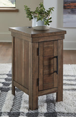 Family Deals Furniture - Ashley Furniture - Moriville Chairside End Table - Chair Side End Table / Grayish Brown - T731-7