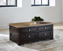 Family Deals Furniture - Ashley Furniture - Drazmine Lift-Top Coffee Table - Lift Top Cocktail Table / Brown - T734-20