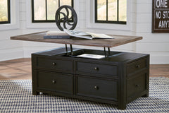 Family Deals Furniture - Ashley Furniture - Tyler Creek Coffee Table with Lift Top - Lift Top Cocktail Table / Grayish Brown/Black - T736-20