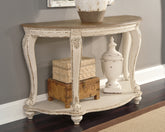 Family Deals Furniture - Ashley Furniture - Realyn Sofa Table - Sofa Table / White/Brown - T743-4