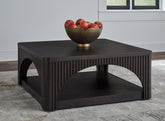 Family Deals Furniture - Ashley Furniture - Yellink Coffee Table - Square Cocktail Table / Black - T760-8