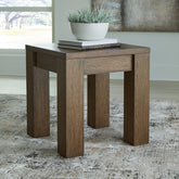 Family Deals Furniture - Ashley Furniture - Rosswain End Table - Square End Table / Warm Brown - T763-2