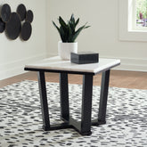 Family Deals Furniture - Ashley Furniture - Fostead End Table - Square End Table / White/Espresso - T770-2