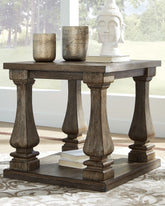 Family Deals Furniture - Ashley Furniture - Johnelle End Table - Rectangular End Table / Gray - T776-3