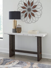 Family Deals Furniture - Ashley Furniture - Burkhaus Sofa Table - Sofa Table / White/Dark Brown - T779-4