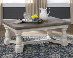Family Deals Furniture - Ashley Furniture - Havalance Coffee Table - Rectangular Cocktail Table / Gray/White - T814-1