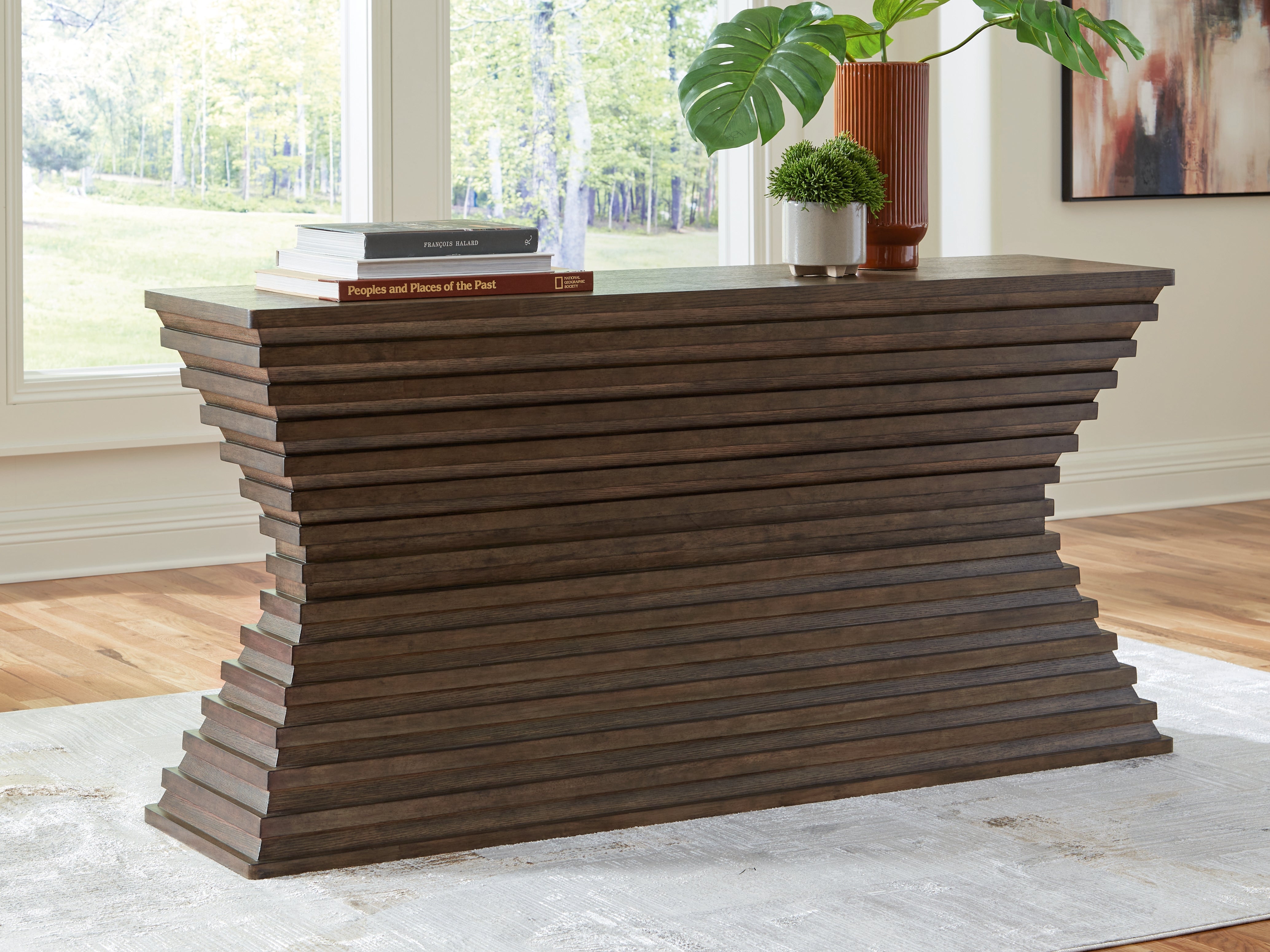 Family Deals Furniture - Ashley Furniture - Hannodream Sofa Table - Sofa Table / Warm Brown - T821-4