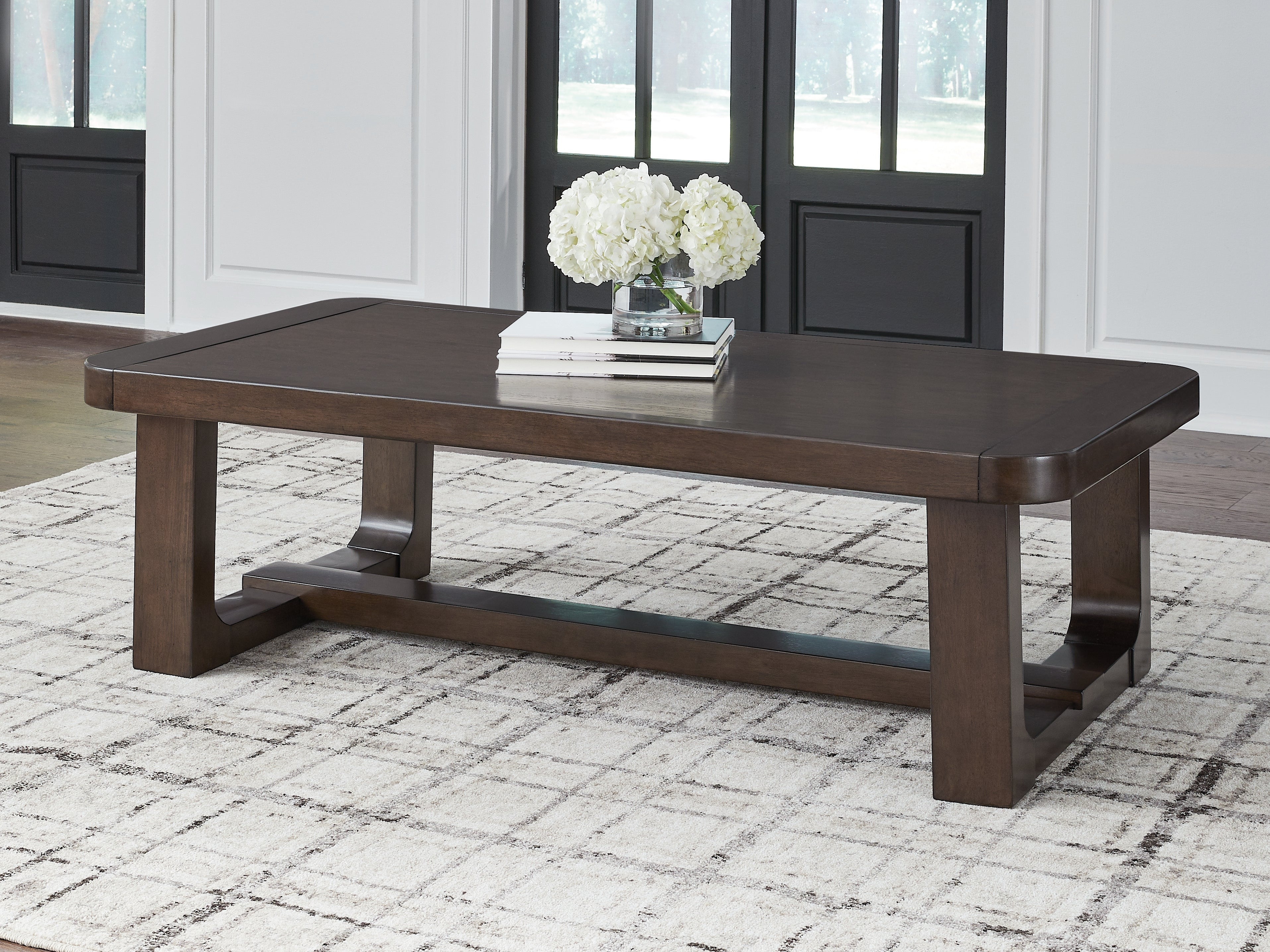 Family Deals Furniture - Ashley Furniture - Breckington Coffee Table - Rectangular Cocktail Table / Dark Brown - T856-1