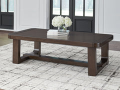 Family Deals Furniture - Ashley Furniture - Breckington Coffee Table - Rectangular Cocktail Table / Dark Brown - T856-1