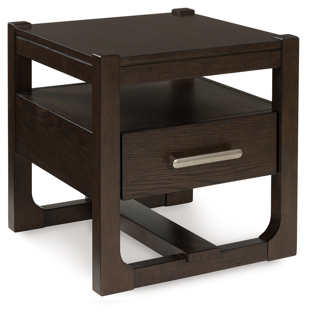 Family Deals Furniture - Ashley Furniture - Breckington End Table - Rectangular End Table / Dark Brown - T656-3