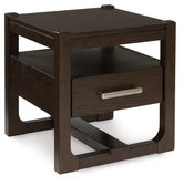 Family Deals Furniture - Ashley Furniture - Breckington End Table - Rectangular End Table / Dark Brown - T656-3
