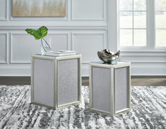 Family Deals Furniture - Ashley Furniture - Traleena Nesting End Table (Set of 2) - Nesting End Tables (Set of 2) / Silver Finish - T957-16